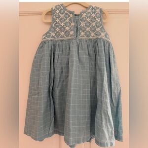 Pink Chicken dress, embroidered top area, size 4